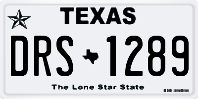TX license plate DRS1289