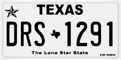 TX license plate DRS1291
