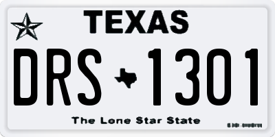 TX license plate DRS1301