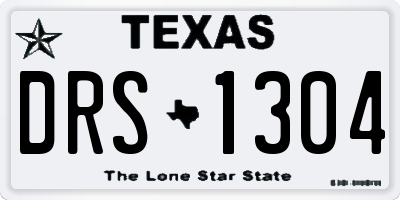 TX license plate DRS1304
