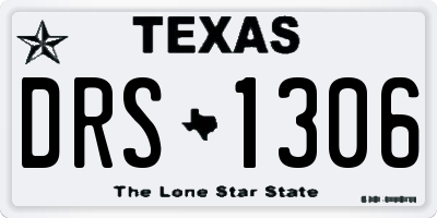 TX license plate DRS1306