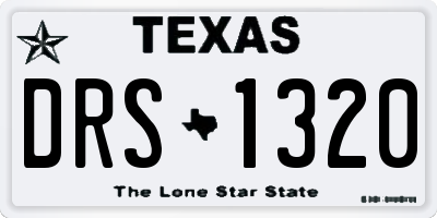 TX license plate DRS1320