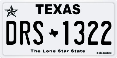 TX license plate DRS1322