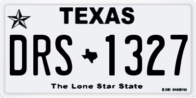 TX license plate DRS1327