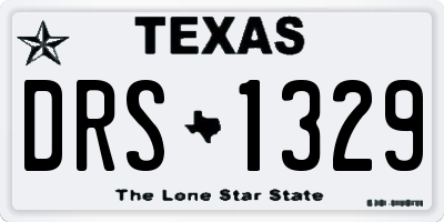 TX license plate DRS1329