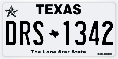 TX license plate DRS1342