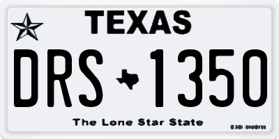 TX license plate DRS1350