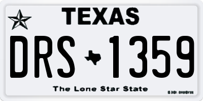 TX license plate DRS1359