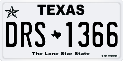 TX license plate DRS1366
