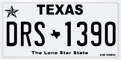 TX license plate DRS1390