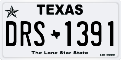 TX license plate DRS1391