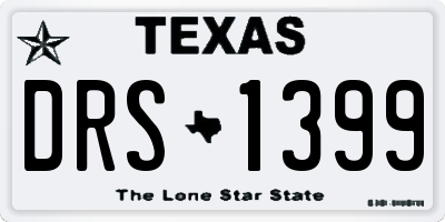 TX license plate DRS1399
