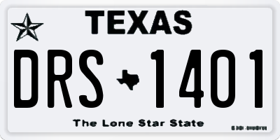 TX license plate DRS1401