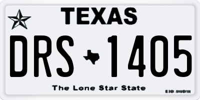 TX license plate DRS1405