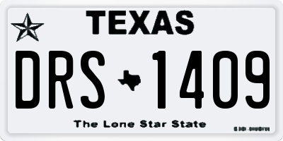 TX license plate DRS1409