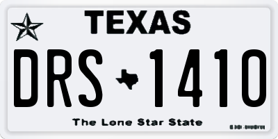 TX license plate DRS1410
