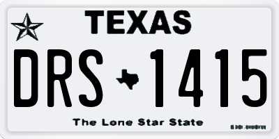 TX license plate DRS1415