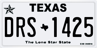 TX license plate DRS1425