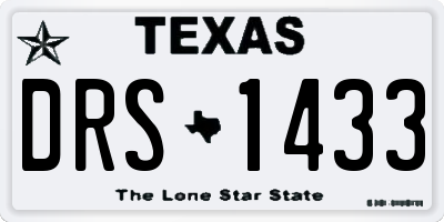 TX license plate DRS1433