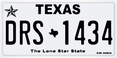 TX license plate DRS1434