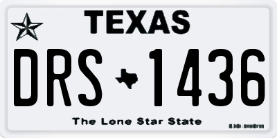 TX license plate DRS1436