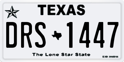 TX license plate DRS1447