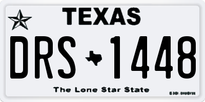 TX license plate DRS1448
