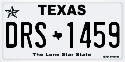 TX license plate DRS1459