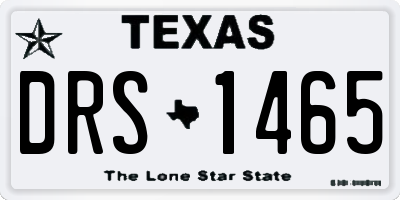 TX license plate DRS1465