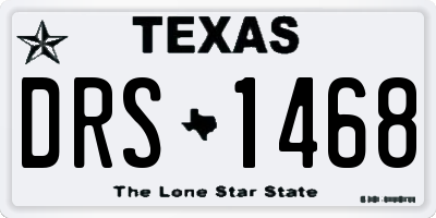 TX license plate DRS1468