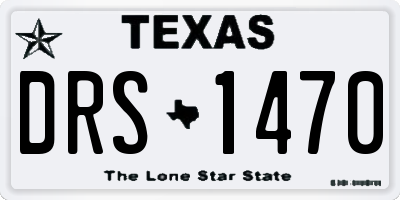 TX license plate DRS1470