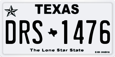 TX license plate DRS1476