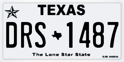 TX license plate DRS1487