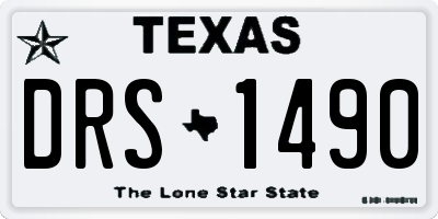 TX license plate DRS1490