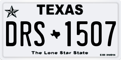 TX license plate DRS1507