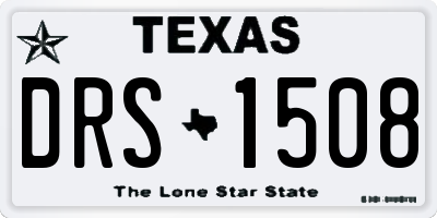 TX license plate DRS1508