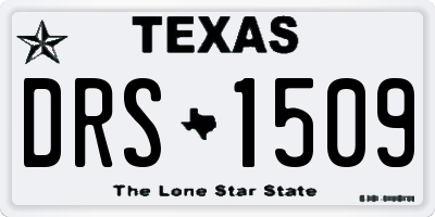 TX license plate DRS1509