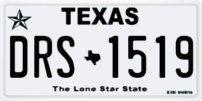 TX license plate DRS1519