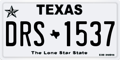 TX license plate DRS1537
