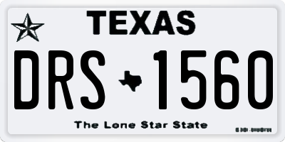 TX license plate DRS1560