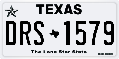 TX license plate DRS1579