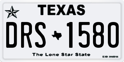 TX license plate DRS1580