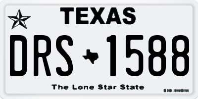 TX license plate DRS1588