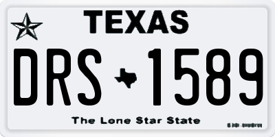 TX license plate DRS1589