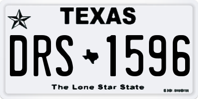 TX license plate DRS1596
