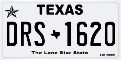 TX license plate DRS1620