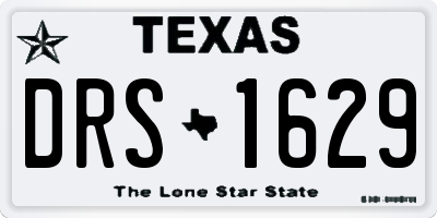 TX license plate DRS1629