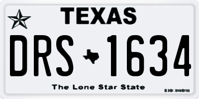 TX license plate DRS1634