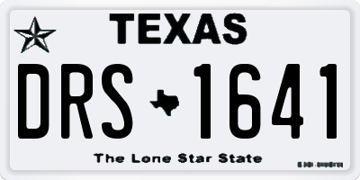 TX license plate DRS1641