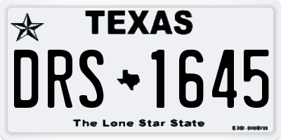 TX license plate DRS1645